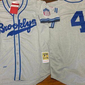 1940s BROOKLYN DODGERS PeeWee REESE Men's JERSEY Sz M,L,XL,2X by Mitchell & Ness